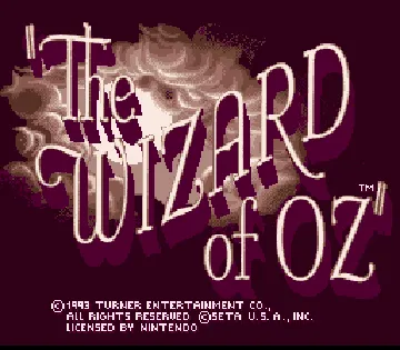 Wizard of Oz, The (USA) screen shot title